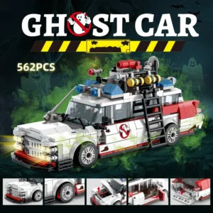 Mini Ghost Racing Car Building Blocks 562PCS MOC RetroAmbulance Bricks DIY Assembly Toy Adults Halloween Christmas Birthday Gift