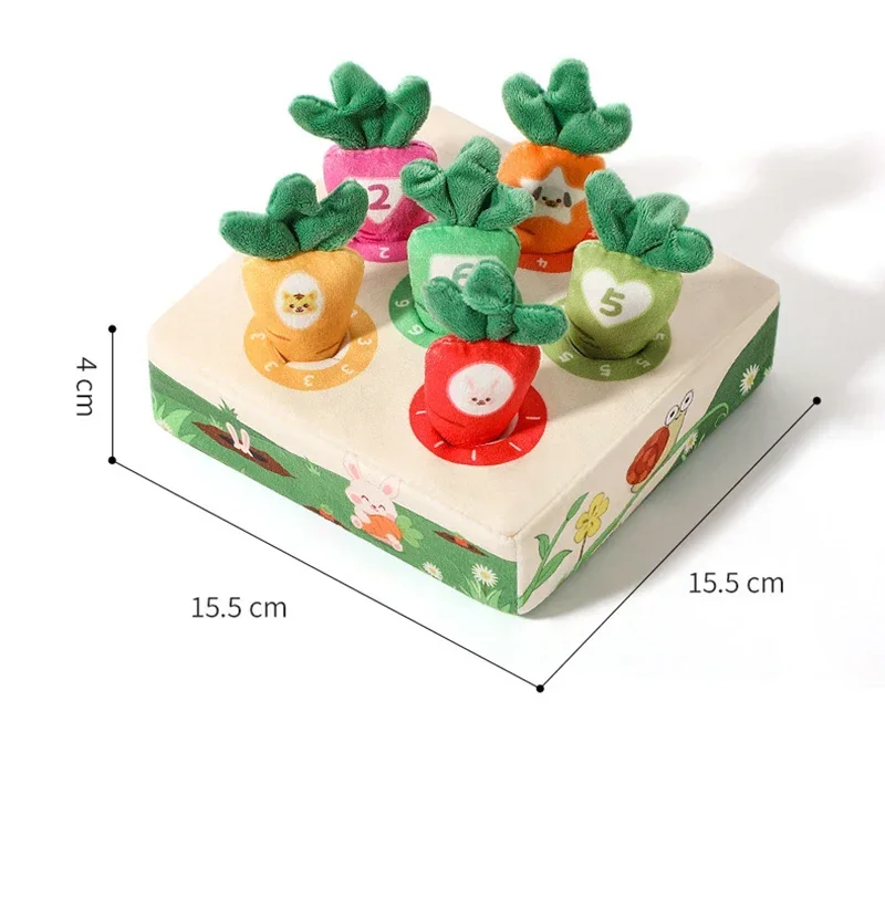 Baby Carrot Harvest Game Cotton Montessori Game Shape Color Classification Matching Puzzle Recognition 0-3 Baby Puzzle Toy - Imagen 18