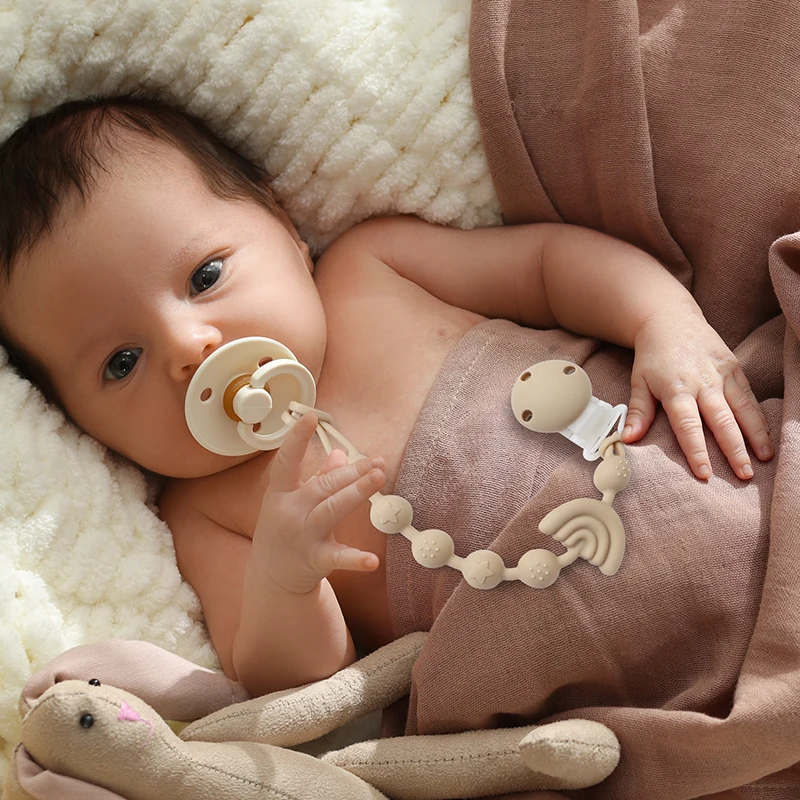 Baby Silicone Pacifier Chain Clip Dummy Nipples Holder Clips BPA Free Babies Teething Chain Toy Gifts For Cute Baby Accessories - Imagen 21