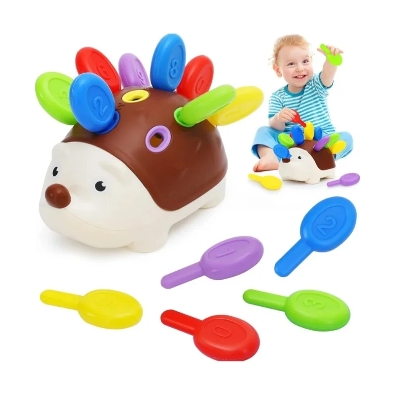 Sensory Hedgehog Toys Toddler Montessori Fine Motor Toys Baby Preschooler Educational Sensory Travel Toys for Age 1 2 3 4 Year - Imagen 4