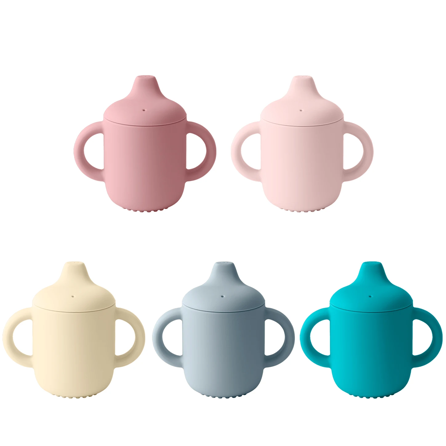 1PCS Baby Feeding Silicone Cups For Infants And Young Children Portable Learning Hand Shank Drinking Water Cups Baby Stuff - Imagen 12