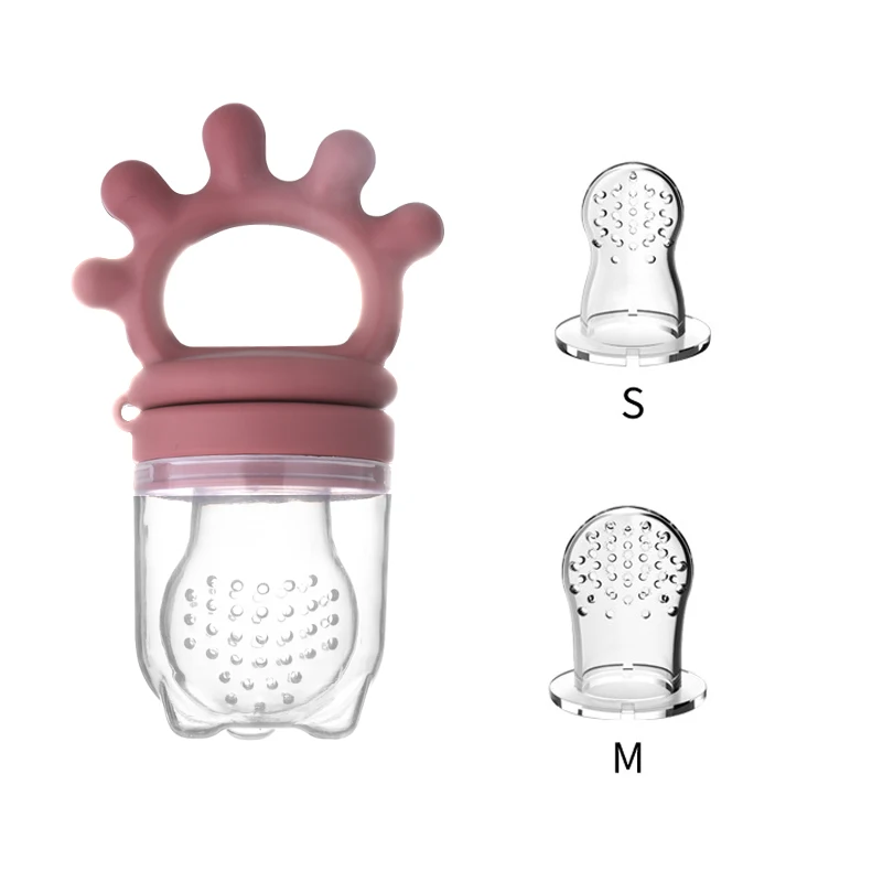 Baby Silicone Fruit Feeder with Cover Baby Mesh Bag Nipple Fresh Food Vegetable Supplement Soother Feeding Teething Pacifier Toy - Imagen 24