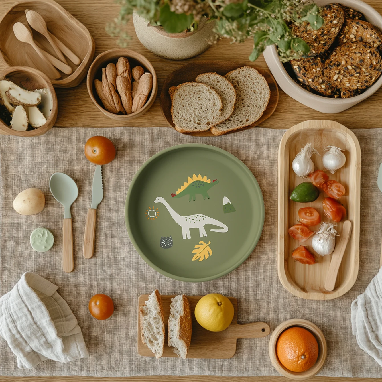 1PCS Dinosaur Silicone Baby Plate BPA Free Cartoon Food Tray For Toddlers Self Feeding Training 6M+ Easy Clean Tableware - Imagen 15