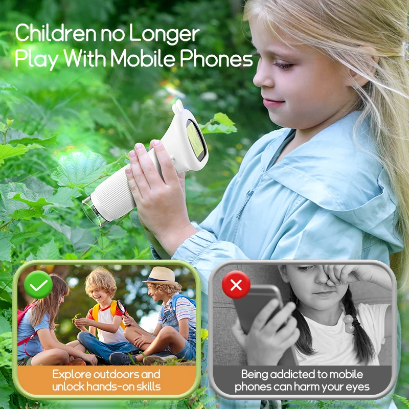 Kids Microscope 1000x Magnifier Microscope 200 Megapixels With LED Photo Video Function Educational Toys Science For Children - Imagen 2