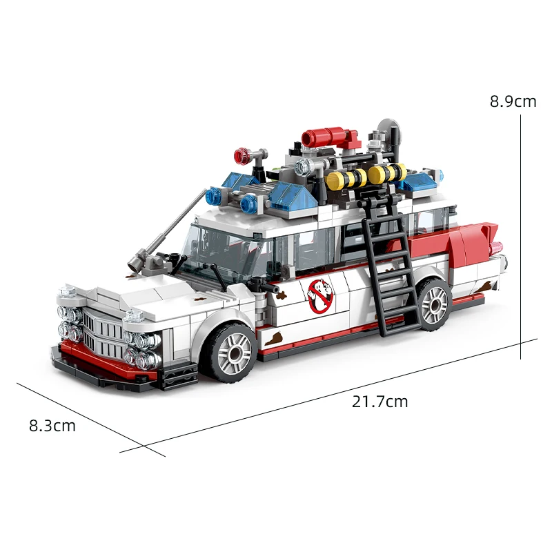 Mini Ghost Racing Car Building Blocks 562PCS MOC RetroAmbulance Bricks DIY Assembly Toy Adults Halloween Christmas Birthday Gift - Imagen 6