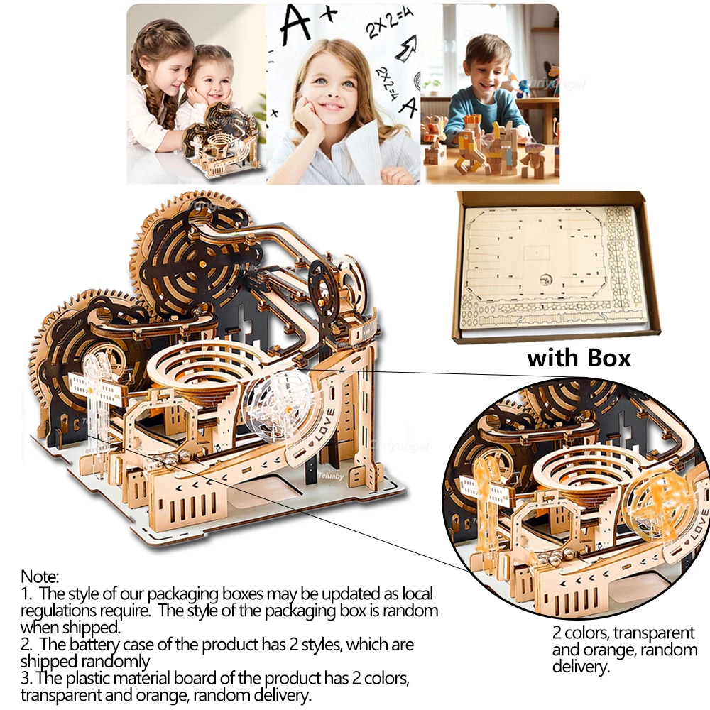 3D Wooden Puzzle Marble Run Set DIY Assemble Mechanical Model Building Kits STEAM Educational Toys for Adult Kids Birthday Gifts - Imagen 4