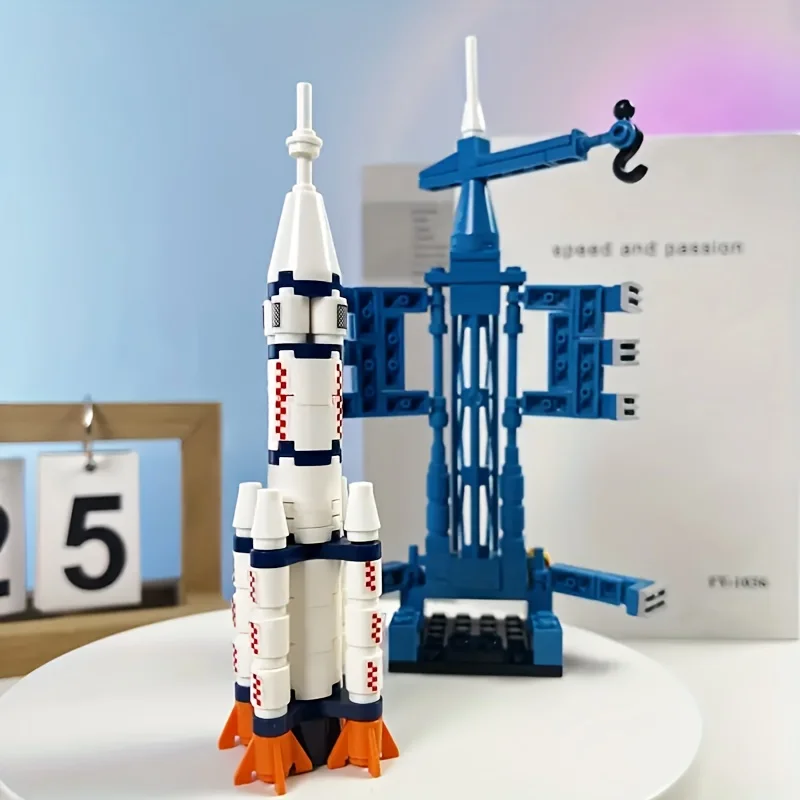Space Rocket Building Blocks Set STEM Educational DIY Puzzle 3D Assembly Model Construction Toy for Kids Boys Girls School Gift - Imagen 8