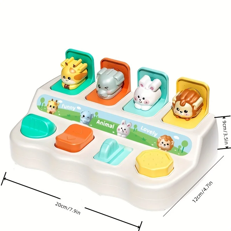 Montessori Pop up Animal Toys and Learning Boxes - Enhance Logic and Motor Skills, Suitable for Children's Birthday Gifts - Imagen 2