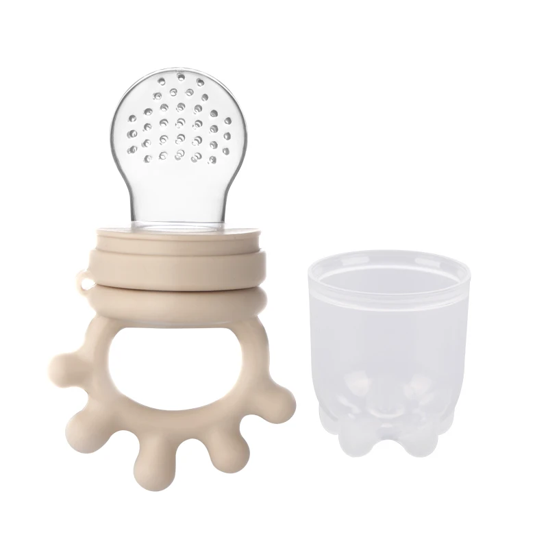 Baby Silicone Fruit Feeder with Cover Baby Mesh Bag Nipple Fresh Food Vegetable Supplement Soother Feeding Teething Pacifier Toy - Imagen 29