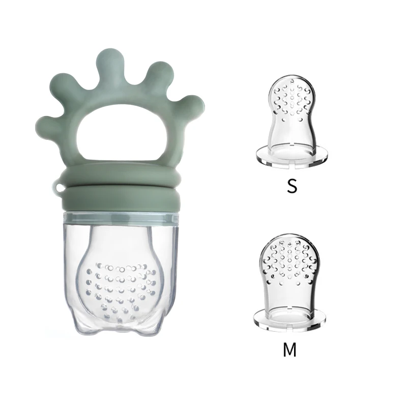 Baby Silicone Fruit Feeder with Cover Baby Mesh Bag Nipple Fresh Food Vegetable Supplement Soother Feeding Teething Pacifier Toy - Imagen 10