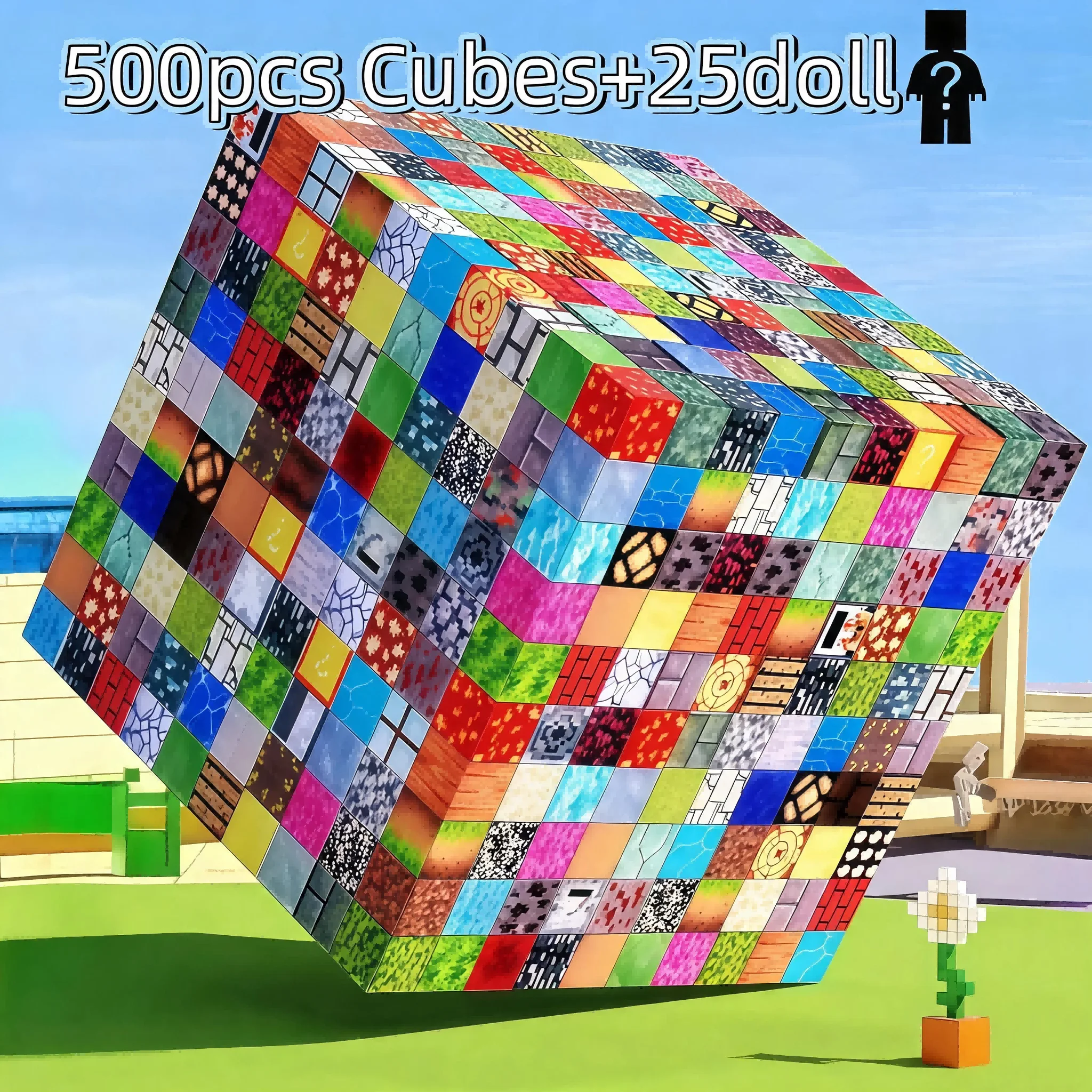 20-500PCS Random Magnetic Cubes, Kids STEM Building Blocks, Creative Stacking Toy, Gift for Boys Girls 3+ - Imagen 11
