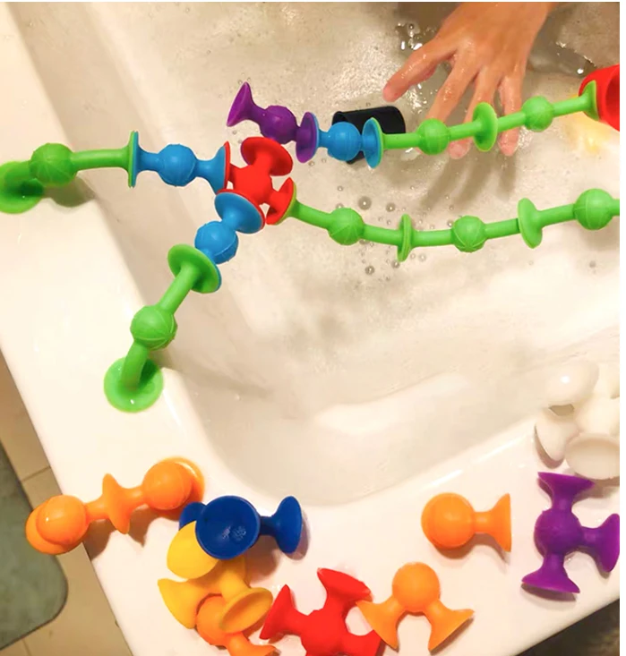 Suction Cup Toy, Soft Throw Darts Set,Building Blocks Pop Sucker Toy,Fidget Toy for Kids,Parent-child Interactive Game - Imagen 9