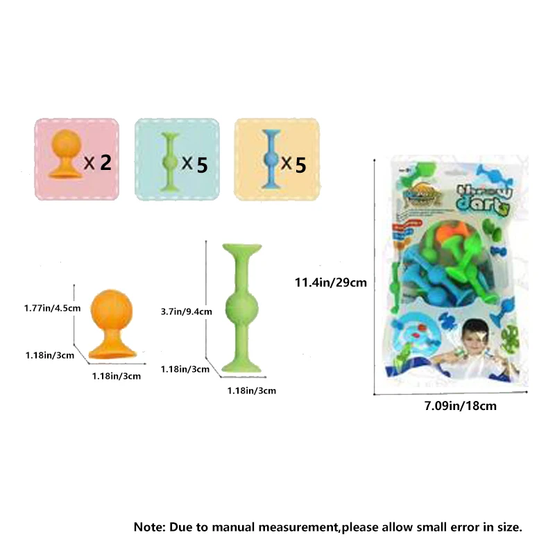 Suction Cup Toy, Soft Throw Darts Set,Building Blocks Pop Sucker Toy,Fidget Toy for Kids,Parent-child Interactive Game - Imagen 8