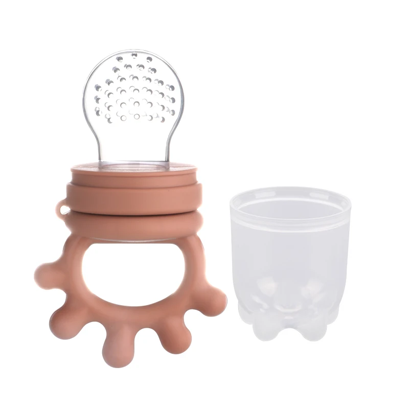 Baby Silicone Fruit Feeder with Cover Baby Mesh Bag Nipple Fresh Food Vegetable Supplement Soother Feeding Teething Pacifier Toy - Imagen 32