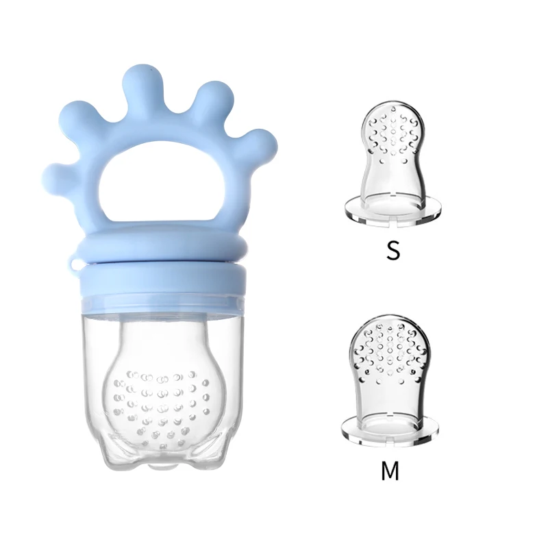 Baby Silicone Fruit Feeder with Cover Baby Mesh Bag Nipple Fresh Food Vegetable Supplement Soother Feeding Teething Pacifier Toy - Imagen 8