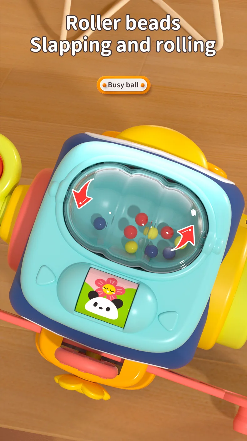 Baby Busy Board Cube Montessori Sensory Toys for Toddler Educational Learning Activities Travel Toy Lock Box Fine Motor Skill - Imagen 25
