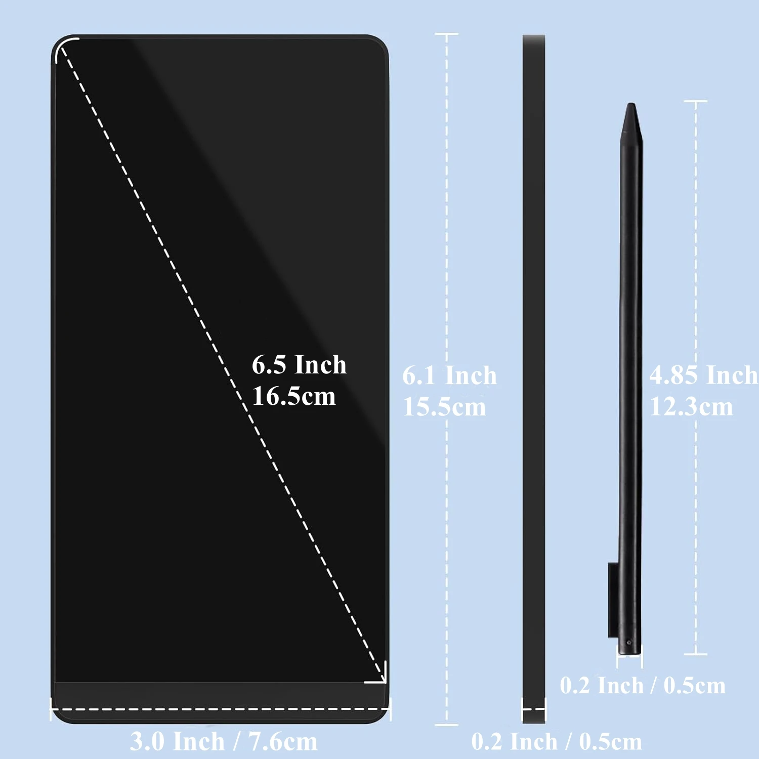 6.5" Full Screen LCD Writing Tablet, Portable Digital Notepad, Lightweight Pocket Design, Ideal For Creative Sketching Drafting - Imagen 9