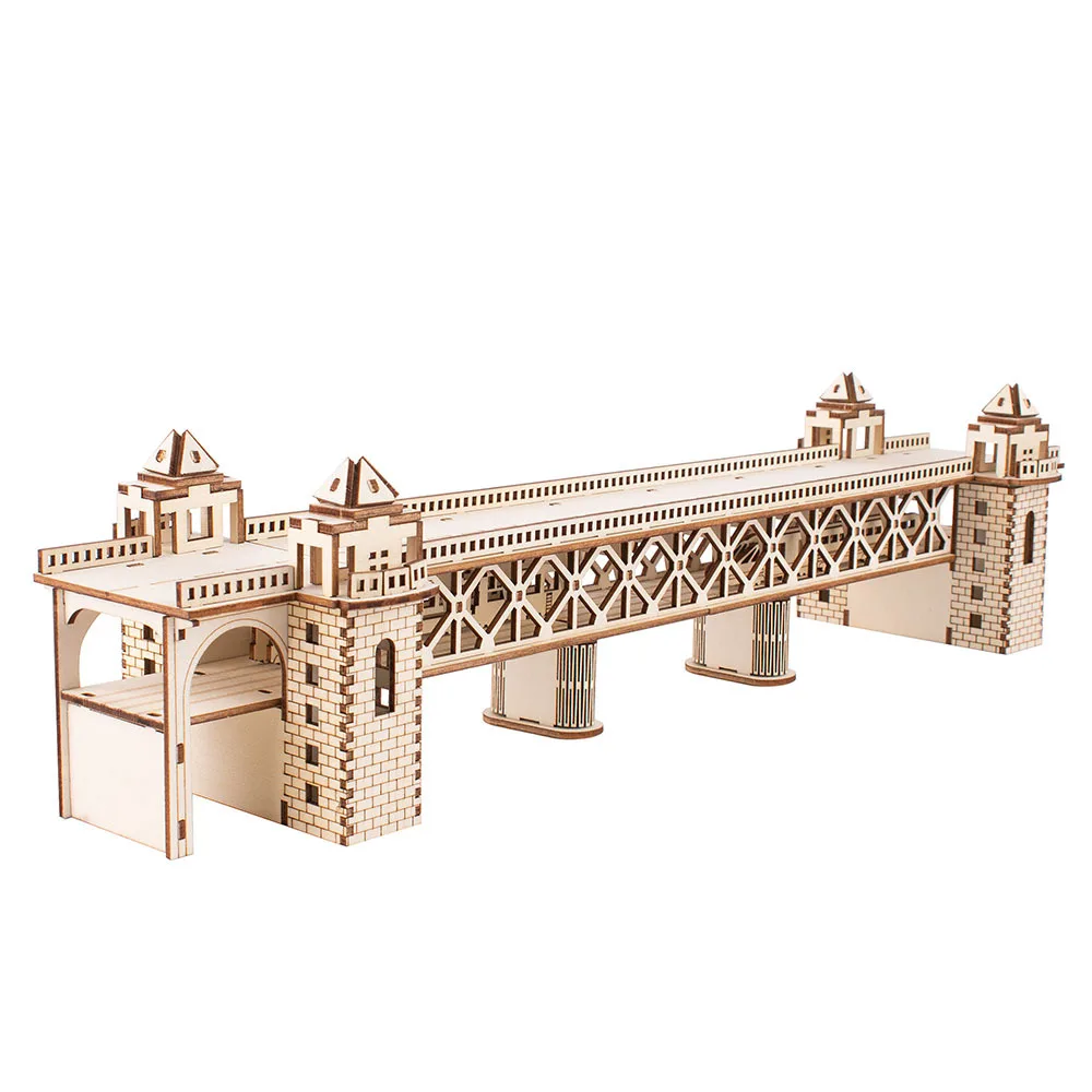 3D Wooden Puzzle Streetcar Sakura Journey Tram Station Retro Car Bus Model DIY Assembly Toys For Children Kids Desk Decoration - Imagen 11