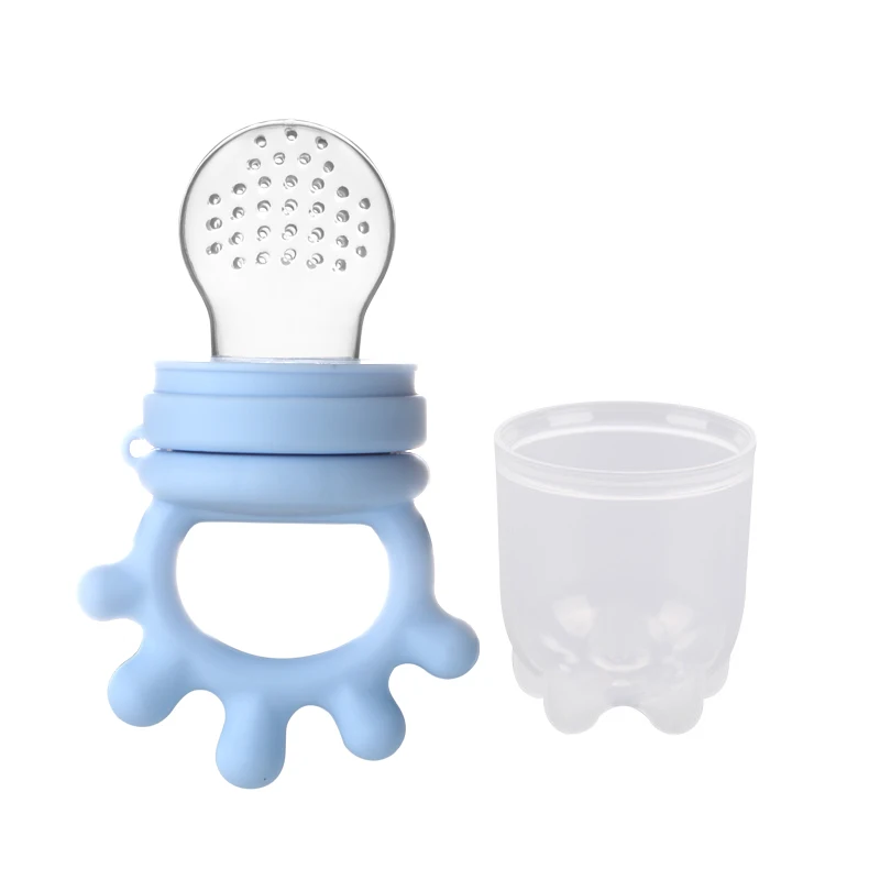 Baby Silicone Fruit Feeder with Cover Baby Mesh Bag Nipple Fresh Food Vegetable Supplement Soother Feeding Teething Pacifier Toy - Imagen 17